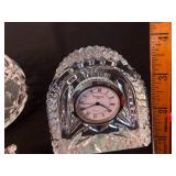 Waterford Crystal Clock & Assorted Crystal Decor Pieces