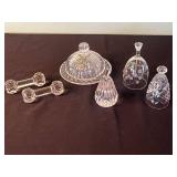 Lead Crystal Designs Inc Bell, Pear, Covered Dish & Knife Holders - Designs of Ireland, Hand Crafted in Poland