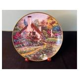 Royal Albert Ltd. A Cozy Glen Limited Edition Fine China Plate with Clock (Plate No. 12631)