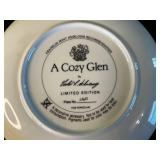Royal Albert Ltd. A Cozy Glen Limited Edition Fine China Plate with Clock (Plate No. 12631)