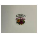 Royal Albert Old Country Roses Dessert Plates - Floral Border with Gold Trim