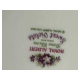 Royal Albert Dinner Plates - Purple Floral Border with Gold Trim (5-Piece Set)