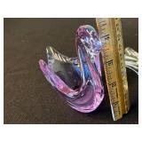 Assorted Glass Swan Figurines & Floral Vase (Lot of 6)