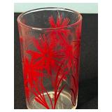 Assorted Glass Figurines & Vase - Red Etched Vase, Purple Bird, Red Crab (Lot of 6)
