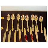CustomCraft Stainless Gold-Tone Flatware Set - Assorted Dining Pieces