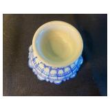 Royal Albert Moonlight Rose 2-Tier Cake Stand - Pink Rose Plates & Blue and White Pedestal Bowls