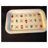Two Rachel Ray Red Oil Dispenser Carafes with Pour Spouts, White Pitcher, Crystal Bowl & VTG Serving Tray
