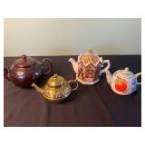 Sadler Hand-Painted English Porcelain Teapot with Portrait Panels and Crown Lid, Pristine Tea Pot & More!