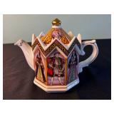 Sadler Hand-Painted English Porcelain Teapot with Portrait Panels and Crown Lid, Pristine Tea Pot & More!