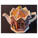 Sadler Hand-Painted English Porcelain Teapot with Portrait Panels and Crown Lid, Pristine Tea Pot & More!