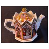 Sadler Hand-Painted English Porcelain Teapot with Portrait Panels and Crown Lid, Pristine Tea Pot & More!