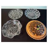 Southwestern Pecan Pie Plate & Assorted Glass Dessert & Deviled Egg Plates