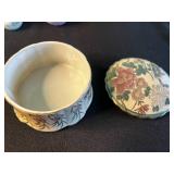Assorted Easter Decor: Plush Bunny Bags, Decorative Eggs & Churchill Ceramics & Aynsley Creamer