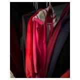 Hall Closet Contents w Monopoly, Clue, Dino-OPOLY & London Fog Mixed Board Game, L/XL Coats