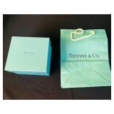 Tiffany & Co. Gift Boxes (Lot of 2) - Bow on one Lid Broken w Box & Bag and Two Crystal Paperweights