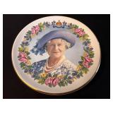 Limoges Trinket Box, Aynsley Wild Tudor Floral Figurine, Harrods Knightsbridge Teapot & Queen Portrait Plate
