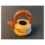 Large Tea Pot w Mini Collectible Tea Pots inc Green Jade & Russ Floral Teapot with Roses Pattern