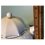 M. J. Hummel Porcelain Tea Set - Stormy Weather Teapot, 3 Plaques & Figurine by Goebel
