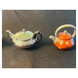 Collection of Tea Pots - All Sizes Inc Franklin Mint Venice Fine Porcelain Teapot - 1985 Edition