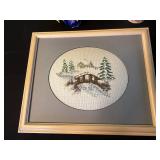 China Teapots Inc Mikasa, Ceramic Flowers, and Framed Needlepoint - Mixed Decorative