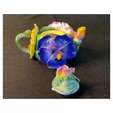 China Teapots Inc Mikasa, Ceramic Flowers, and Framed Needlepoint - Mixed Decorative