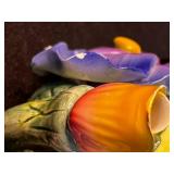 China Teapots Inc Mikasa, Ceramic Flowers, and Framed Needlepoint - Mixed Decorative