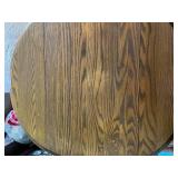 VTG Drop Leaf Table w Puzzles, Books, Office Supplies and Holder - all pieces unverified in puzzles