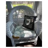 Wicker Armchairs with Cushions & Pillows - Set of 2