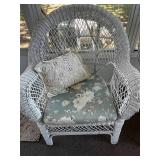 Wicker Armchairs with Cushions & Pillows - Set of 2