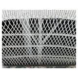 White Wicker Loveseat with Floral Cushion & Pillow - 53in Long