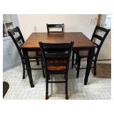 Wood Dining Table Set with 4 Chairs