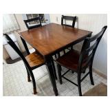 Wood Dining Table Set with 4 Chairs