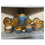 Mixed Lot Blue & Gold Floral Made In Japan China Dinnerware