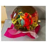Fenton Glass Pitcher w Ruffeled Rim, Forever Rose Globe, Decorative Glass & Ceramic Assortment - FTD, Cerve