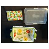 Temp-tations Presentable Ovenware Floral Bakeware Set (Lot of 3)