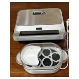 DeLonghi Sandwich Maker, Salton Poach & Boil & Temp-Tations Bakeware