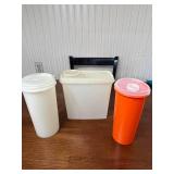 Mixed Kitchen Lot of Tupperware, Hutzler Fun Gun & Waffle Plates