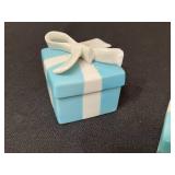 Tiffany & Co. Gift Boxes (Lot of 2) - Bow on one Lid Broken w Box & Bag and Two Crystal Paperweights