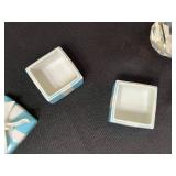 Tiffany & Co. Gift Boxes (Lot of 2) - Bow on one Lid Broken w Box & Bag and Two Crystal Paperweights