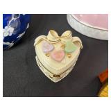 Assorted Porcelain Teapots & Miniatures - Pink, Blue & Cream with Gold Accents