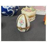 Assorted Porcelain Teapots & Miniatures - Pink, Blue & Cream with Gold Accents