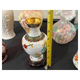 Fenton Art Glass Pitchers, Aynsley England Hand-Painted Fine Bone China Vase - Mixed Flowers (Assorted Floral Vases)