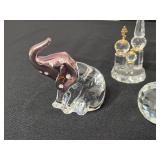 Galway Crystal Diamond-Cut Vase - 9-Inch Tall with Assorted Crystal Pieces