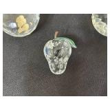 Galway Crystal Diamond-Cut Vase - 9-Inch Tall with Assorted Crystal Pieces