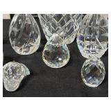 Galway Crystal Diamond-Cut Vase - 9-Inch Tall with Assorted Crystal Pieces