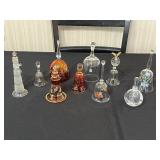 Assorted Hand-Blown Glass Decanters with Stopper - Floral & Decorative Finishes