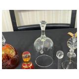 Assorted Hand-Blown Glass Decanters with Stopper - Floral & Decorative Finishes