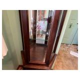 Corner Display Cabinet With Glass Doors And Mirror Back - 70 x 20 x 9 in