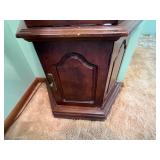 Corner Display Cabinet With Glass Doors And Mirror Back - 70 x 20 x 9 in