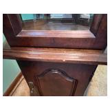 Corner Display Cabinet With Glass Doors And Mirror Back - 70 x 20 x 9 in